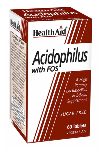 HealthAid Acidophilus avec FOS 60 comprim&eacute;s
