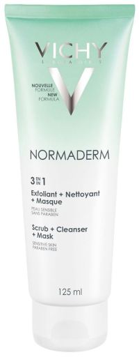 Vichy Normaderm 3 en 1 Exfoliant + Nettoyant + Masque 125 ml