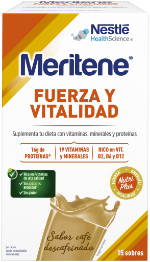 Meritene Smoothie au caf&eacute; d&eacute;caf&eacute;in&eacute; 15x30 gr