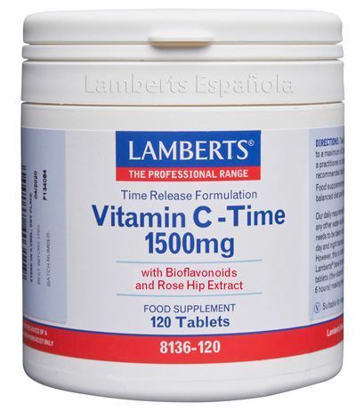 Lamberts Vitamine C 1500 mg Lib&eacute;ration Prolong&eacute;e avec Bioflavono&iuml;des et Cynorrhodon 120 Comprim&eacute;s