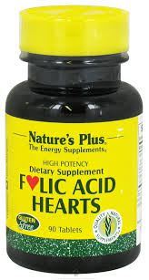 NaturesPlus Acide folique Hearts - 90 comprim&eacute;s