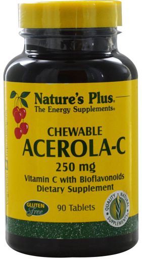 Suppl&eacute;ment de Vitamine C &agrave; l'Ac&eacute;rola 250 mg 90 Comprim&eacute;s &agrave; Croquer