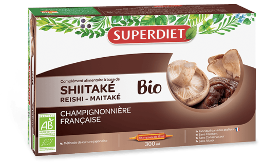 Superdiet Shitake-Maitak&eacute;-Reishi Bio 20 Ampoules