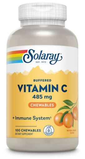 Vitamine C 500, saveur orange, 100 comprim&eacute;s &agrave; croquer