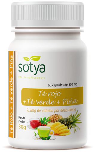 Sotya Th&eacute; vert + Th&eacute; rouge + Ananas 60 capsules