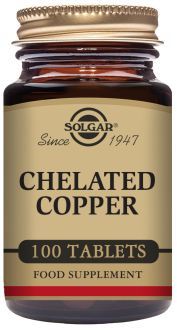 Solgar Cuivre ch&eacute;lat&eacute; 100 comprim&eacute;s