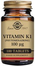 Natural Vitamin K 100 mcg 100 Tablets Natural Vitamin K 100 mcg 100 Tablets