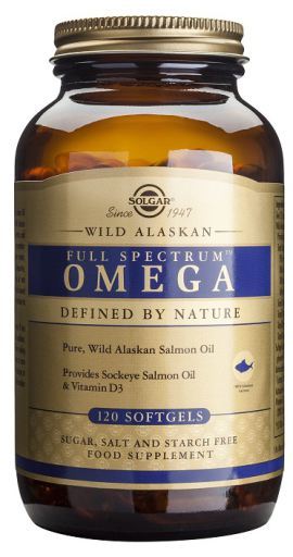 Solgar 120 capsules d'om&eacute;ga &agrave; spectre complet Wild Alaskan