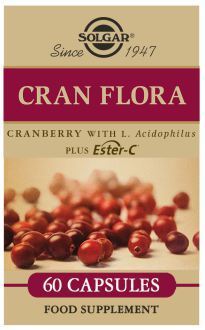 Solgar Cran Flora avec Probiotiques Plus Ester-C 60 g&eacute;lules v&eacute;g&eacute;tales