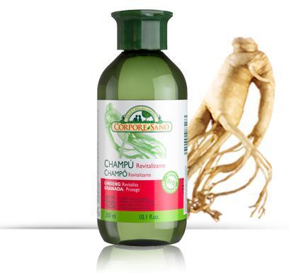 Corpore Sano Ecocert Shampooing Revitalisant au Ginseng et Grenade - 300 millilitres