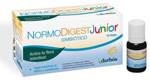 Derb&oacute;s Normodigest junior 10 ampoules aide &agrave; r&eacute;g&eacute;n&eacute;rer la flore intestinale
