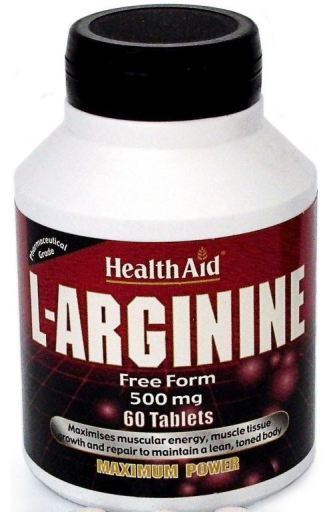 HealthAid L-Arginine 500 mg 60 comprim&eacute;s