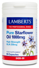 Huile de Bourrache Pure 1000 mg Fournit 220 mg de GLA 90 G&eacute;lules