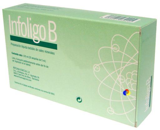 Artesania Agr&iacute;cola Infoligo-B Cu Zn 20 ampoules