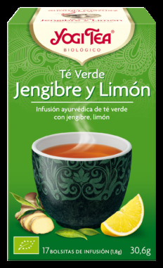 Yogi Tea Green Tea Ginger and Lemon 17 Sachets Bio