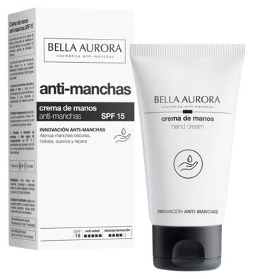 Bella Aurora Cr&egrave;me Mains Anti-T&acirc;ches et Anti-&Acirc;ge SPF 15 75 ml