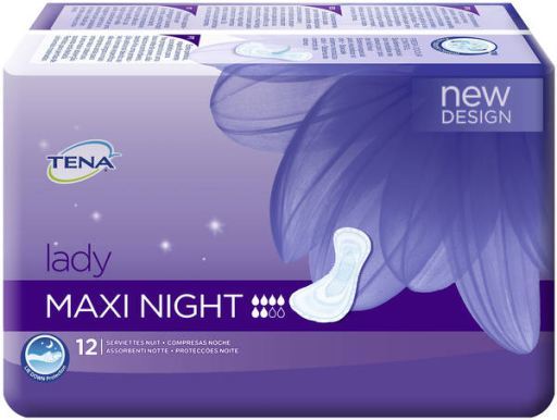 Tena Serviettes hygi&eacute;niques Lady Maxi Night 12 unit&eacute;s