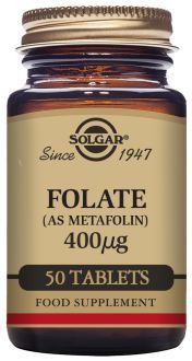 Solgar Folate 400 Mcg 50 Comprim&eacute;s