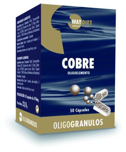 Waydiet Oligogranules de Cuivre 50 G&eacute;lules