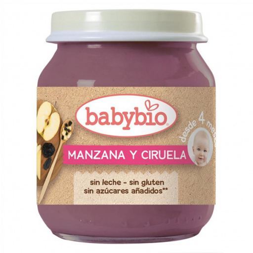 Babybio Pot de compote de pommes et de prunes 130 g