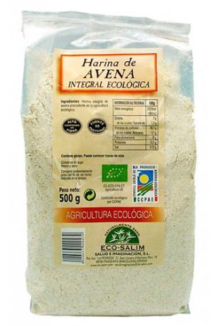ECO-SALIM Farine d'Avoine Compl&egrave;te Eco 500 gr