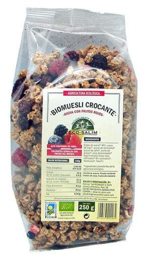 ECO-SALIM Muesli Croustillant Avoine-Fruits Rouges Bio 250G