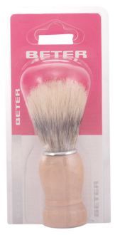 Brosse pour raser, sanglier, manche en bois de h&ecirc;tre