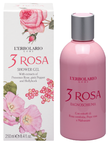 L'Erbolario 3 Gel de Bain Rose 250 ml