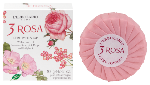 L'Erbolario Savon aux 3 Roses 100 gr