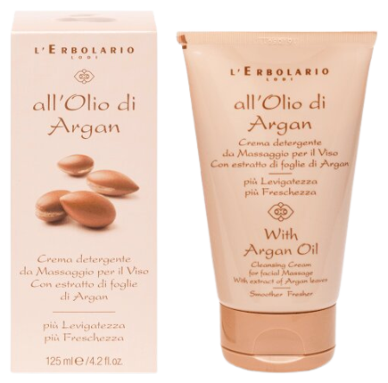 L'Erbolario Cr&egrave;me nettoyante de massage visage &agrave; l'huile d'argan 125 ml