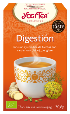 Yogi Tea Infusion ayurv&eacute;dique aux herbes pour la digestion 17 sachets de th&eacute;