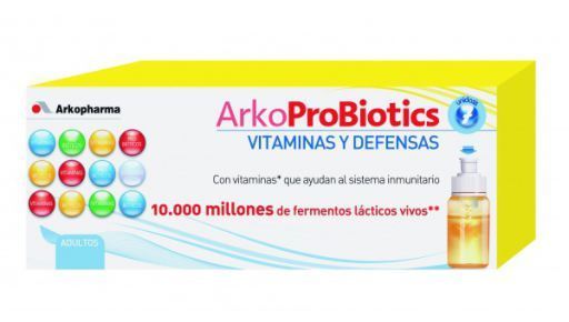 Arkopharma Arkoprobiotiques Vitamines + D&eacute;fenses 7 Flacons Adultes