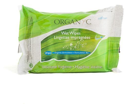 Organyc Lingettes humides hygi&egrave;ne intime 20 unit&eacute;s