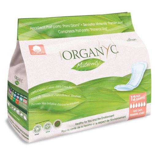 Organyc First Days of Maternity Compresses 12 uds