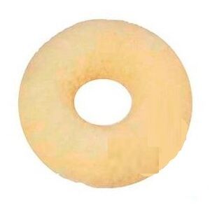 Ubiotex Coussin rond en cuir naturel avec trou