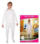 Pyjama anti-couches d&eacute;sinfect&eacute;, longueur compl&egrave;te, blanc, taille S