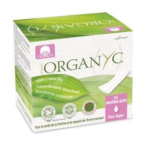 Organyc Prot&egrave;ge-slips en coton biologique pli&eacute; 24 Unit&eacute;s