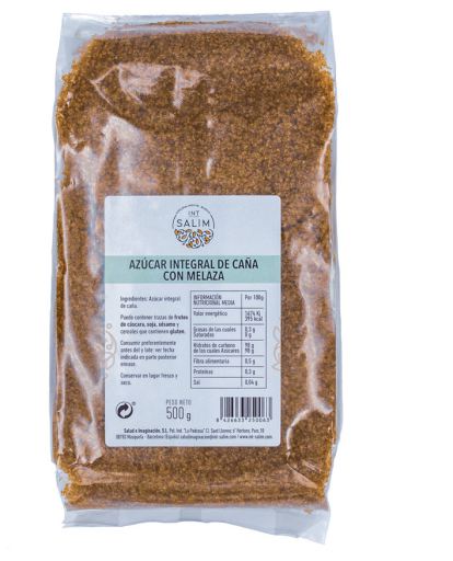 INT-SALIM Sucre Int&eacute;gral avec M&eacute;lasse 500Gr.
