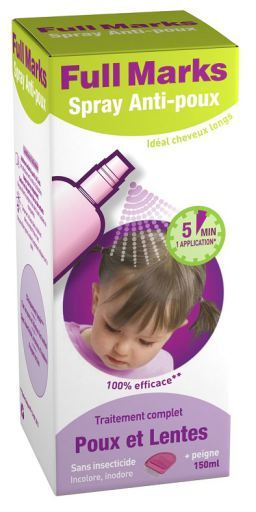 FullMarks Spray Anti Poux sans Insecticide 150 ml