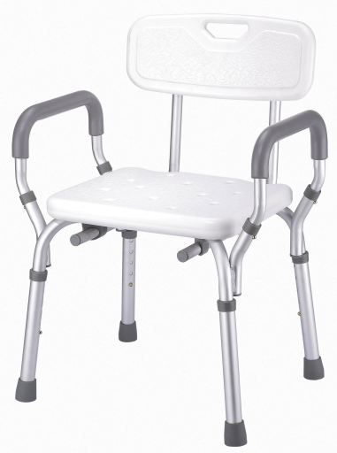 Garcia 1880 Chaise de salle de bain en aluminium avec accoudoirs