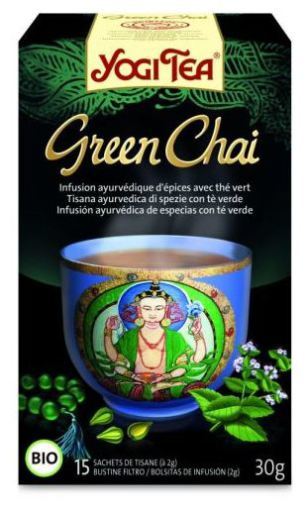 Yogi Tea Infusion d'&eacute;pices ayurv&eacute;diques au th&eacute; vert 15 sachets de th&eacute;