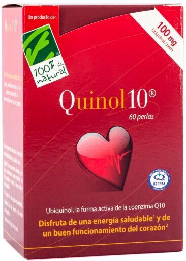 100% Natural Quinol 10 Ubiquinol 100 mg 60 g&eacute;lules