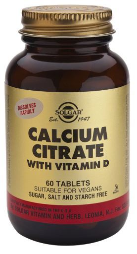 Solgar Comprim&eacute;s de citrate de calcium avec vitamine D3