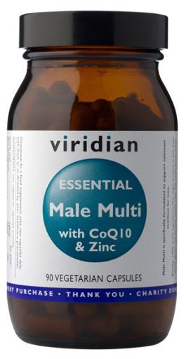 Viridian Multi Essentials for Men avec CoQ10 et Zinc 90 capsules v&eacute;g&eacute;tales