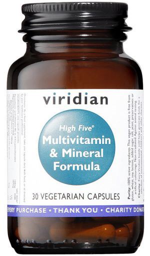 Viridian High Five Multivitamines et formule min&eacute;rale 30 capsules v&eacute;g&eacute;tales