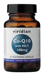 Viridian Co-Q10 avec MCT 100 mg 30 g&eacute;lules v&eacute;g&eacute;tales
