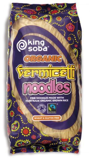 King Soba Nouilles vermicelles &agrave; grains entiers bio sans gluten, 250 Gr