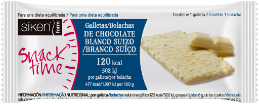 Siken Snack Time Biscuit Chocolat Blanc 25 gr