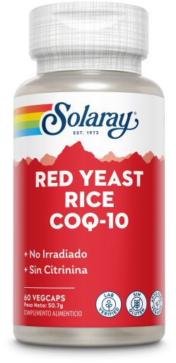Solaray Levure de Riz Rouge Q10 60 G&eacute;lules V&eacute;g&eacute;tales