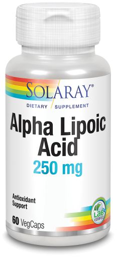 Solaray Acide Alpha-Lipo&iuml;que 250 mg 60 G&eacute;lules V&eacute;g&eacute;tales